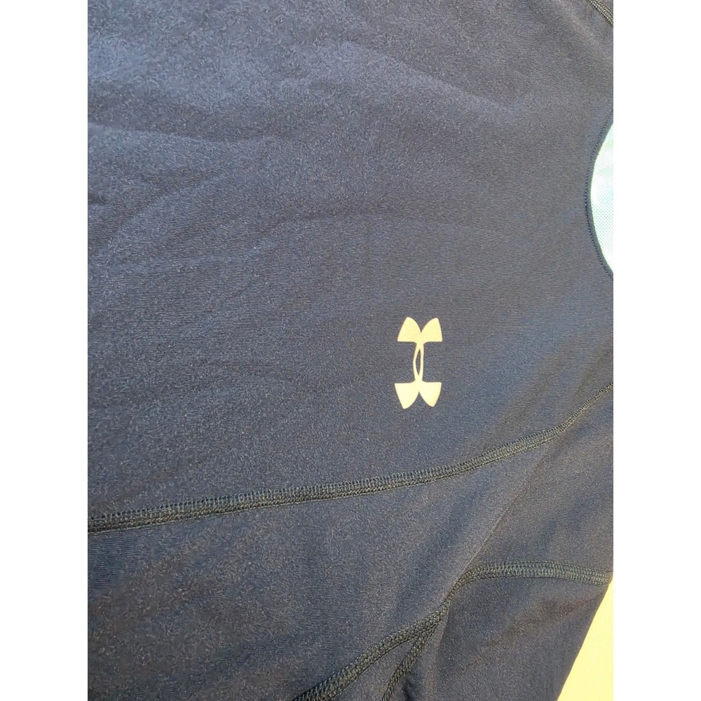 Under Armour ColdGear Run Hoodie Mens Medium Navy Mask Balaclava 7F9Z6XLM01058 - Picture 2 of 9